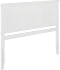 AFI, Madison Queen Solid Wood Panel Headboard with Attachable Charger, White