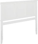 AFI, Madison Queen Solid Wood Panel Headboard with Attachable Charger, White