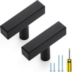 Ravinte Black Cabinet Handles 30 Pack Matte Black Square Cabinet Pulls Kitchen Hardware 2 inch Overall Length Kitchen Drawer Pulls