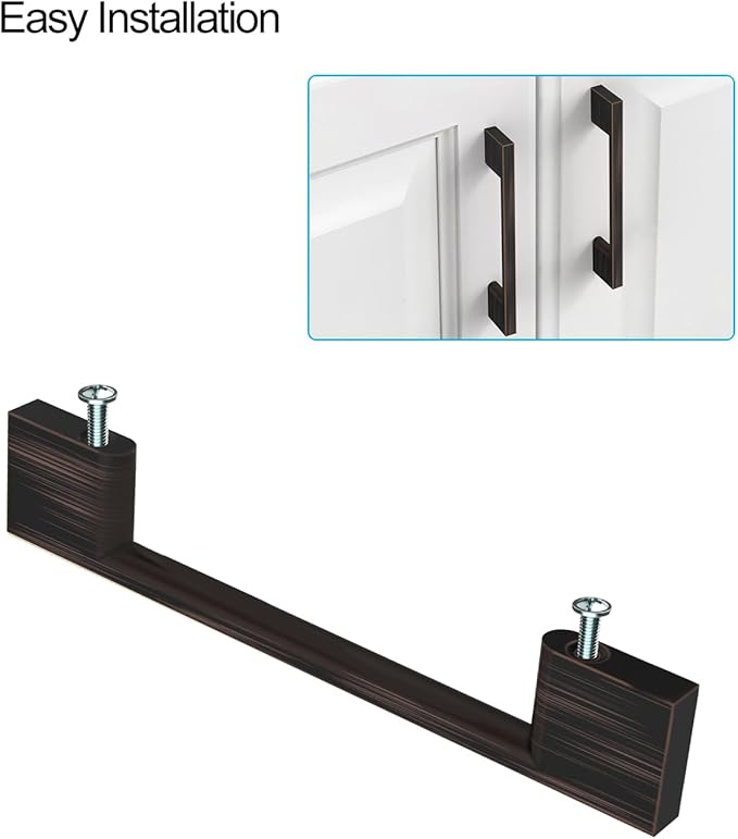 Oil Rubbed Bronze Cabinet Pulls - 10 Pack, 8.8 Inch Cabinet Handles - Bronze Dresser & Kitchen Pulls