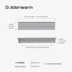 goldenwarm 10 Pack Brushed Nickel Finger Edge Pulls Drawer Finger Pulls Kitchen Hardware Handles Bedroom Dresser Drawers, 6-1/4in Hole Centers