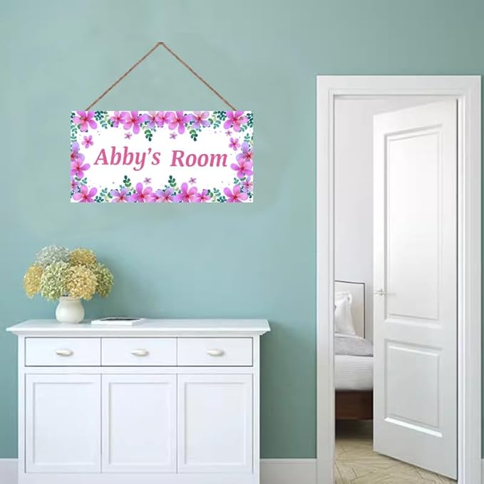 Personalized Sign Flowers Room Décor Kids Room Decor, Planet Theme Little Man Cave Wall Art Decor for Nursery, Door Decor for Toddler Baby Boys Room