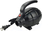 BOMPOW Electric Air Pump for Inflatables, AC (110V), 600W, 20L/min, Black, 4 Detachable Nozzles, Inflator/Deflator, Queen/King Size Air Mattress, Pool Toys, Boat, Raft