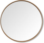 WallBeyond Round Wood Mirror, 36" Round Modern Decoration Large Circle Wall Mirror for Bathroom Living Room Bedroom Entryway, Honey