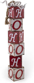 Boston International Christmas Metal Hanging Blocks Sign, 23.5-Inches, Ho Ho Ho