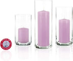 yummi Set of 36 Slim Pillars and Cylinder Vases - Violet