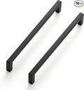 Ravinte 10 Pack Matte Black Cabinet Pulls, 6-1/4 Inch (160mm) Hole Center Slim Kitchen Handles, Square Drawer Pulls for Cabinets & Cupboards, Hardware