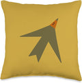 Cute Scandinavian Animals Designs Chic Scandinavian Bird Minimalism Throw Pillow, 16x16, Multicolor