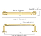Asidrama 10 Pack 3.75 Inch(96mm) Brushed Gold Kitchen Cabinet Handles, Cabinet Pulls Kitchen Cabinet Hardware for Cupboard Drawer Pulls