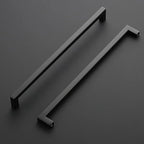 Ravinte 10 Pack Black Cabinet Pulls 12-3/5 Inch Square Cabinet Handles Matte Black Kitchen Hardware for Cabinet Drawer Pulls Come with Screwdriver