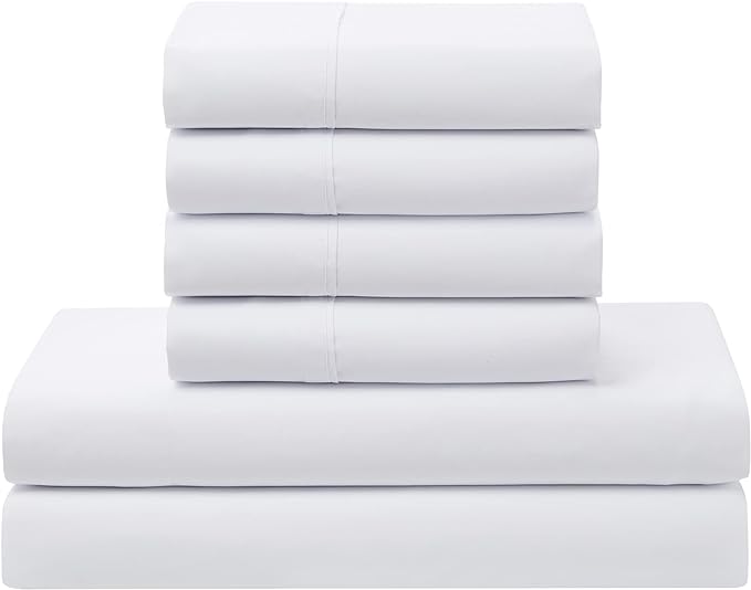 7 Piece Comforter Set Bag Solid Color All Season Soft Down Alternative Blanket & Luxurious Microfiber Bed Sheets, Queen, Buffalo Plaid Black/White
