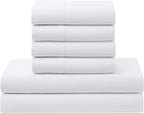 7 Piece Comforter Set Bag Solid Color All Season Soft Down Alternative Blanket & Luxurious Microfiber Bed Sheets, Queen, Buffalo Plaid Black/White