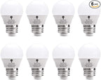 8 Pack BlueX 3W G14 LED Light Bulb 5000K Daylight - 25W Equivalent - E26 Base 120V - Small Night Light Bulbs for Bedroom, Ceiling Fan, Table Lamp, Kitchen, Pendant Fixtures, Dinning Room