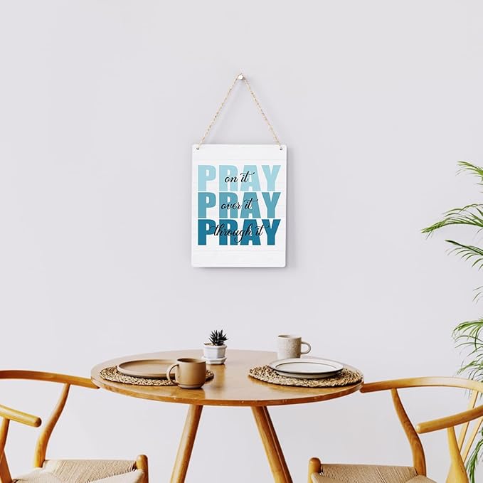Pink Bible Verses Wall Decor, Christian Inspirational Wooden Sign Art for Home, Porch, Bedroom, Living Room, Office - Women's Room Decor