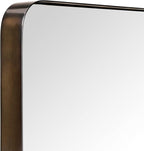 TEHOME 20x30 inch Oil Rubbed Bronze Mirror Dark Bronze Metal Framed Bathroom Mirror for Wall in Stainless Steel Rounded Rectangular Bathroom Vanity Mirrors Wall Mounted