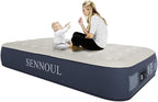 Air Mattress Twin with Built in Pump - 2 Mins Quick Self Inflatable,13"/550lbs Max Blow Up Bed, All Night Stability No Lost Air，No Peculiar Smell for Camping,Home,Guests & Portable Travel