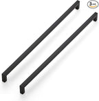 Ravinte 3 Pack Black Matte Cabinet Pulls and Handles - 18 Inch Square, Drawer Pulls, Kitchen Cabinet Hardware