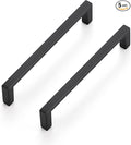 Ravinte 5 Pack Matte Black Cabinet Pulls, 5 Inch (128mm) Hole Center Slim Kitchen Handles, Square Drawer Pulls for Cabinets & Cupboards, Hardware