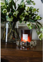 Alice Lane Bubble Candle Dish – Chic Smoky Glass Candle Dish for Home Decor – Decorative Modern Candle Holder for Small Candles & Diffusers