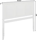 AFI, Madison Queen Solid Wood Panel Headboard with Attachable Charger, White