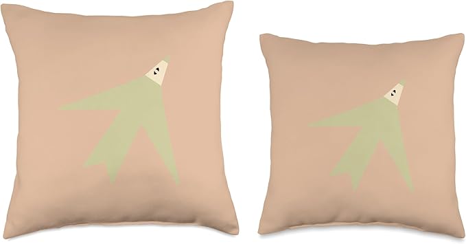 Cute Scandinavian Animals Designs Chic Scandinavian Bird Minimalism Throw Pillow, 18x18, Multicolor