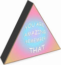 You Are Amazing Remember That - Motivational Desk Decor for Women Inspirational Shelf Decor for Boy Girls Room Decor Nursery Decor Wooden Box Sign