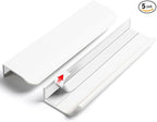 5 Pack 6 inch self Adhesive Cabinet Handles Warm White Adhesive Cabinet pulls Drawer Edge pulls Stick on Handles for Cabinet Finger pulls for Concealed Drawer Handles Flat