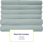 6 Piece Bed Sheet Set, Full, Slate