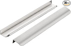 Ravinte Hardware 30 Pack Silver Cabinet Handles, 11.8 Inch (300mm) Finger Edge Pulls, 8.8 Inch Hole Center, Finger Pulls for Cabinets