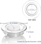 Clear Tealight Candle Holders - Set of 24, Round Chunky Glass Candle Holder, 3" Diameter - CH01