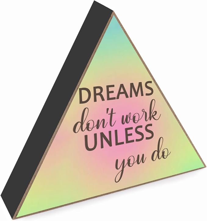 Dreams Don't Werk Unless You Do - Inspirational Quote Wooden Box Sign Nursery Decor Girls Boho Tribal Art Print for Kids Bedroom Nursery Decor Home Office Decor