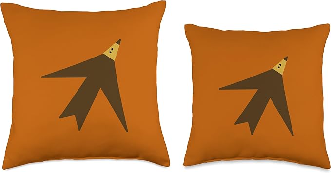 Cute Scandinavian Animals Designs Chic Scandinavian Bird Minimalism Throw Pillow, 18x18, Multicolor