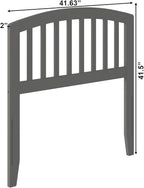 AFI Richmond Twin Size Headboard with Attachable Charger in Grey