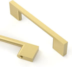 Asidrama 10 Pack 3.75 Inch(96mm) Brushed Gold Kitchen Cabinet Handles, Cabinet Pulls Kitchen Cabinet Hardware for Cupboard Drawer Pulls