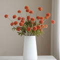 Artificial Flowers for Vases 20.5 Inch 10 Stems， Silk Dried Fake Mums Bouquet Indoor Faux Floral Arrangements for Decoration (Orange)