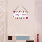 Personalized Flower Sign For Kids Room Boys Bedroom Door Decor,Custom Name Wall Art Decor Decorative Plate for Girls Room Nursery Little Man Cave