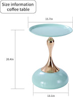 Sleek Hourglass Side Table - Stylish Modern Design Perfect for Living Rooms, Cafes, Dining Areas, Bedrooms, and Outdoors - Chic Decorative Accent (1, Light Green)