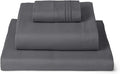 Mellanni Twin Sheets Set - 3 PC Iconic Collection Bedding - Hotel Luxury, Extra Soft, Cooling Bed Sheets - Wrinkle, Fade, Stain Resistant (Twin, Gray)
