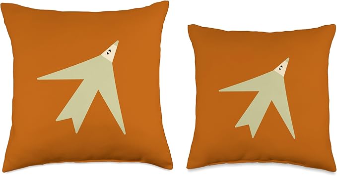 Cute Scandinavian Animals Designs Chic Scandinavian Bird Minimalism Throw Pillow, 18x18, Multicolor