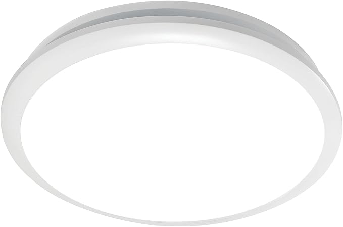 Homewerks 7141-50 Bathroom Fan Integrated LED Light Ceiling Mount Exhaust Ventilation 0.7 Sones 50 CFM, White