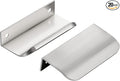 Ravinte Hardware 20 Pack Silver Cabinet Handles, 3.15 Inch (80mm) Finger Edge Pulls, 2-1/2 Inch Hole Center, Finger Pulls for Cabinets