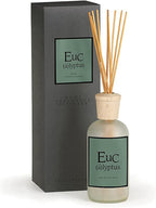 Archipelago Botanicals Eucalyptus Reed Diffuser, Home Fragrance Reed Diffuser, Includes Fragrance Oil, Decorative Wooden Cap & 10 Diffuser Reeds, Perfect for Home, Office or Gift, 7.85 fl oz
