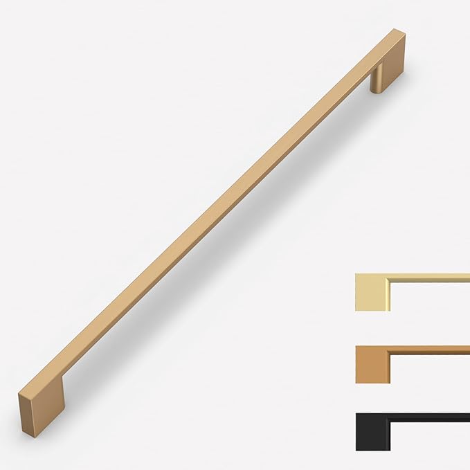 6 Pack Champagne Bronze Cabinet Pulls - 11.3 Inch Cabinet Handles - Wardrobe & Kitchen Pulls