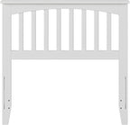 AFI, Mission Twin Solid Wood Headboard with Attachable Charger, White