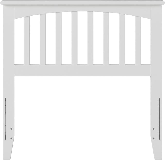 AFI, Mission Twin Solid Wood Headboard with Attachable Charger, White