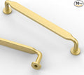 Asidrama 10 Pack 5 Inch(128mm) Brushed Gold Kitchen Cabinet Handles, Cabinet Pulls Kitchen Cabinet Hardware for Cupboard Drawer Pulls