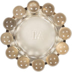 Alice Lane Bubble Candle Dish – Chic Smoky Glass Candle Dish for Home Decor – Decorative Modern Candle Holder for Small Candles & Diffusers