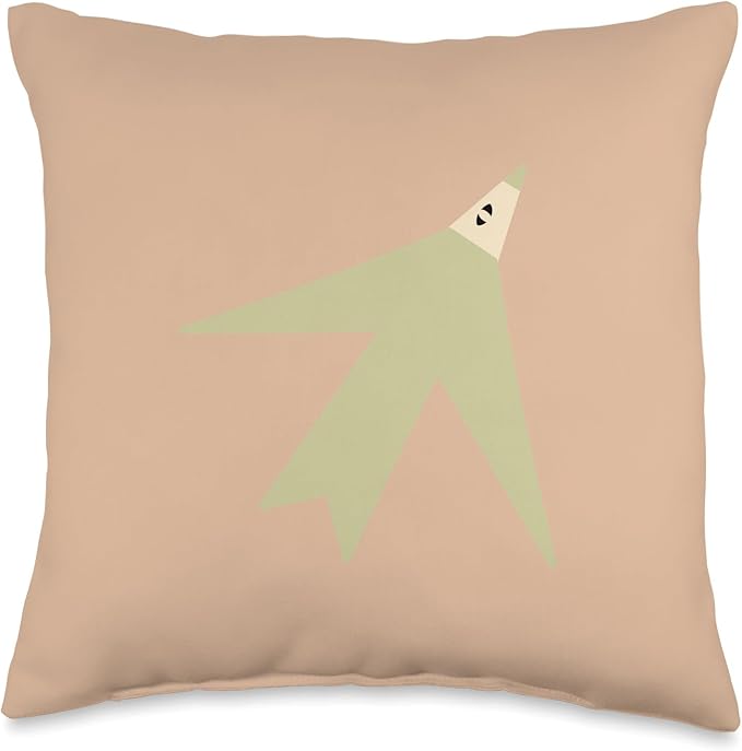 Cute Scandinavian Animals Designs Chic Scandinavian Bird Minimalism Throw Pillow, 16x16, Multicolor
