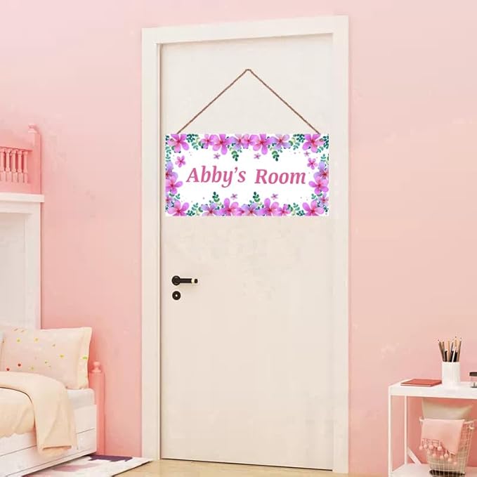 Personalized Sign Flowers Room Décor Kids Room Decor, Planet Theme Little Man Cave Wall Art Decor for Nursery, Door Decor for Toddler Baby Boys Room