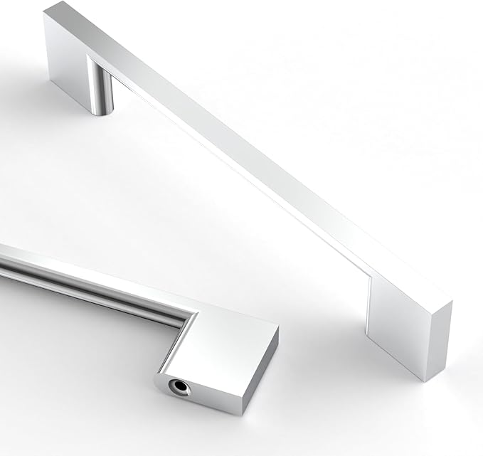 Asidrama 10 Pack 5 Inch(128mm) Polished Chrome Kitchen Cabinet Handles, Cabinet Pulls Kitchen Cabinet Hardware for Cupboard Drawer Pulls